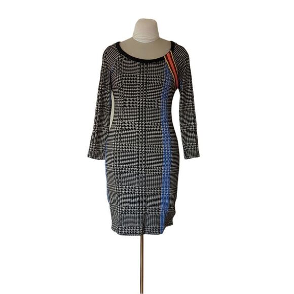 Anthropologie Tracy Reese Houndstooth Knit  Midi Dress - Picture 3 of 6